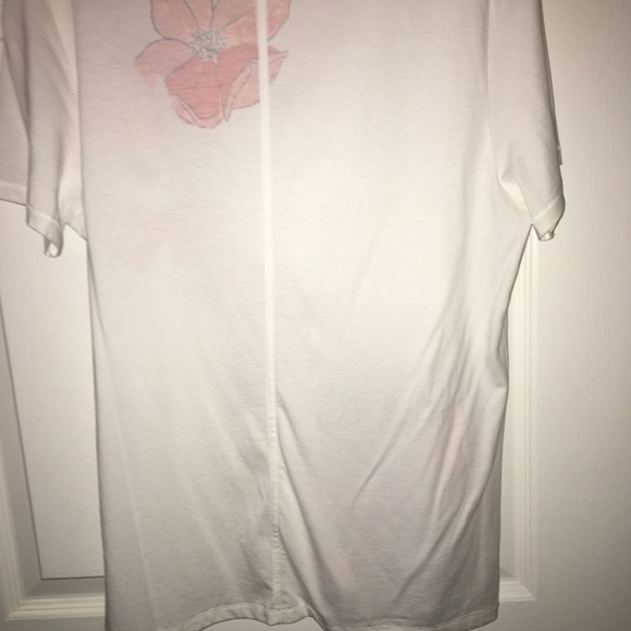 TORY BURCH NWOT AUTHENTIC 100% PIMA COTTON V-NECK FLORAL BLOUSE T-SHIRT - Picture 4 of 16